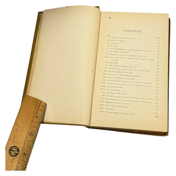 Elementary Algebra J Hamblin Smith Book HC Gage Text 1877 8th Print Canada - Picture 7 of 16